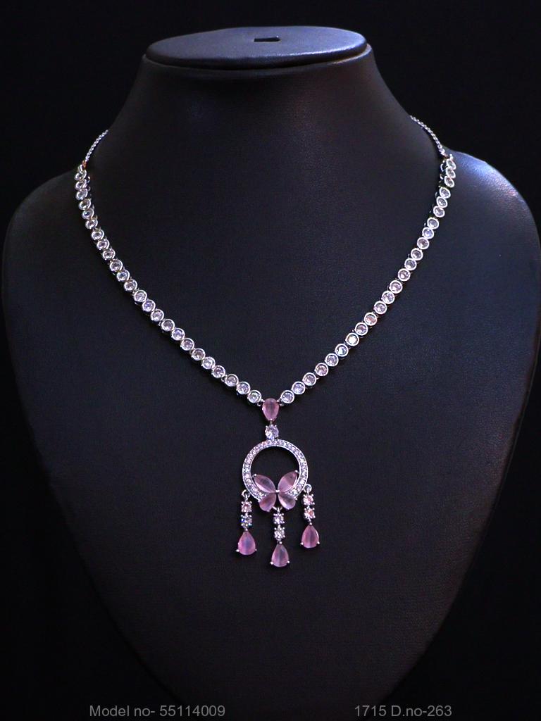 Light weighted CZ Necklace Set - View 3