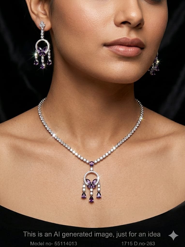 Cz Jewelry Set | Classic Pattern - Amaara World
