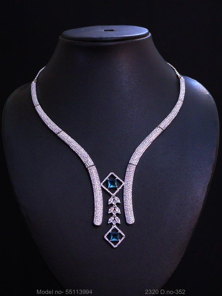 Light weighted CZ Necklace Set - View 3