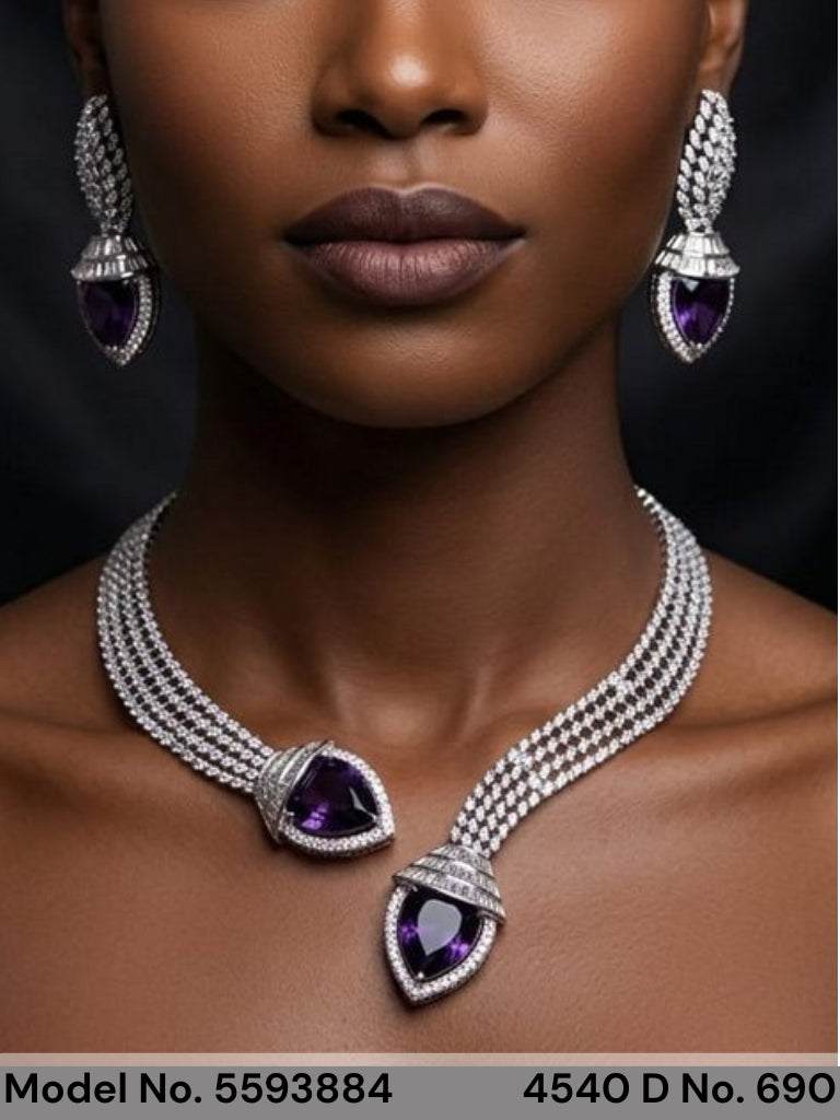 Original Zircon Necklace Set - Style 4 - Amaara World