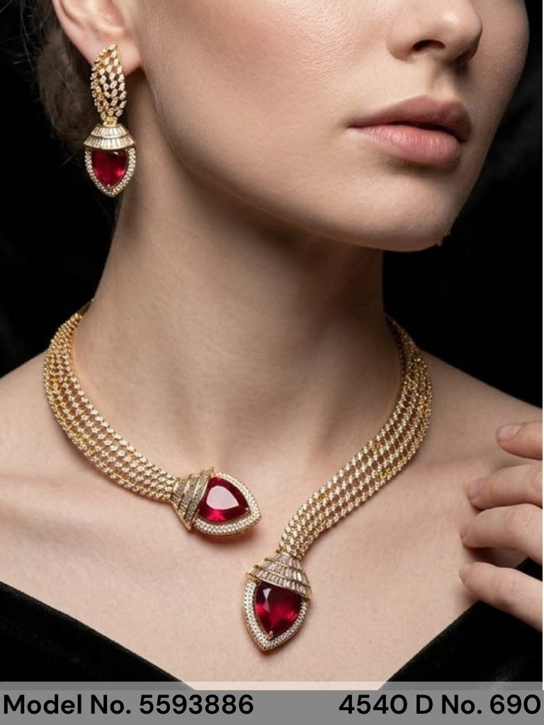 Original Zircon Necklace Set - Style 5 - Amaara World