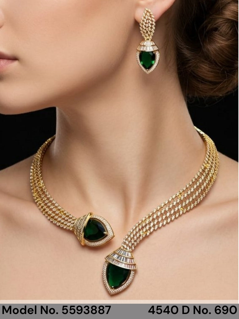 Original Zircon Necklace Set - Style 6 - Amaara World