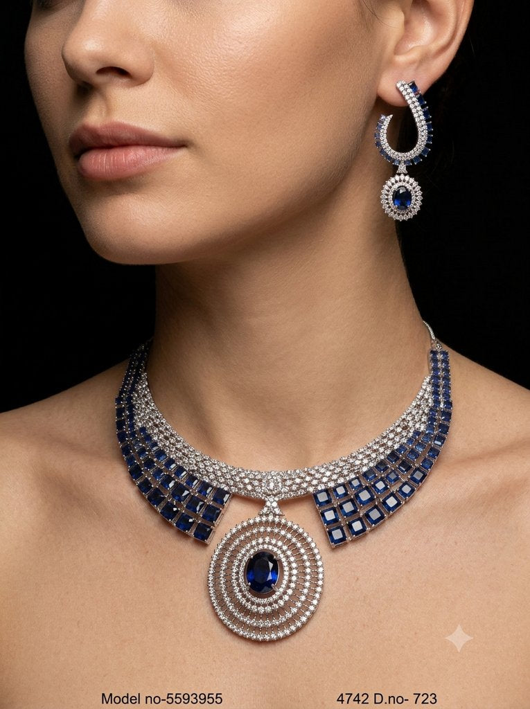 Original Zircon Necklace Set - Style 1 - Amaara World