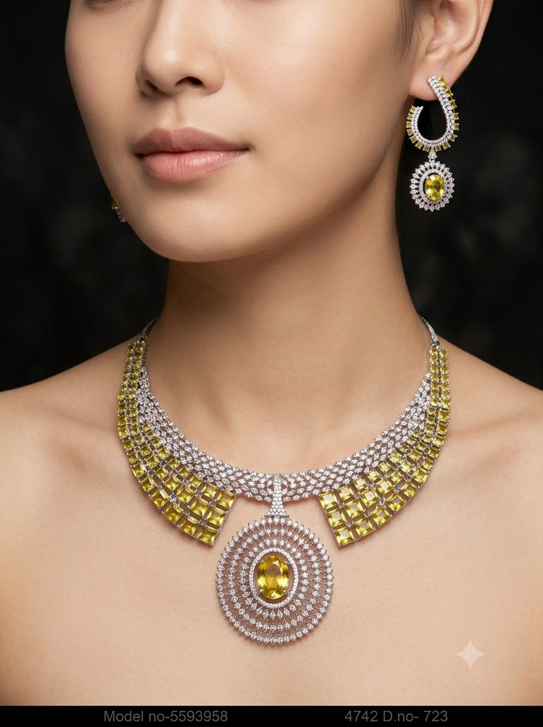 Original Zircon Necklace Set - Style 2 - Amaara World