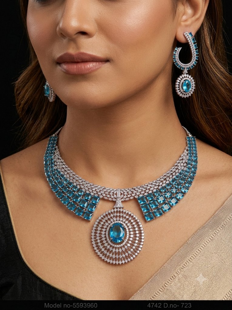 Original Zircon Necklace Set - Style 4 - Amaara World