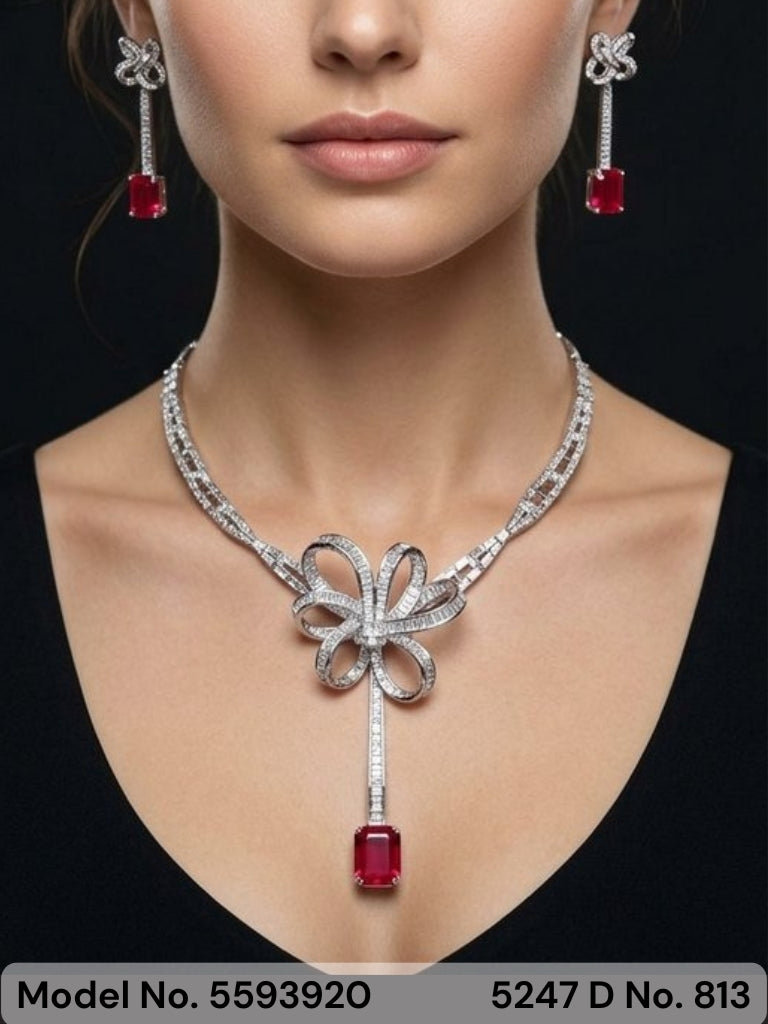 Original Zircon Necklace Set - Style 1 - Amaara World