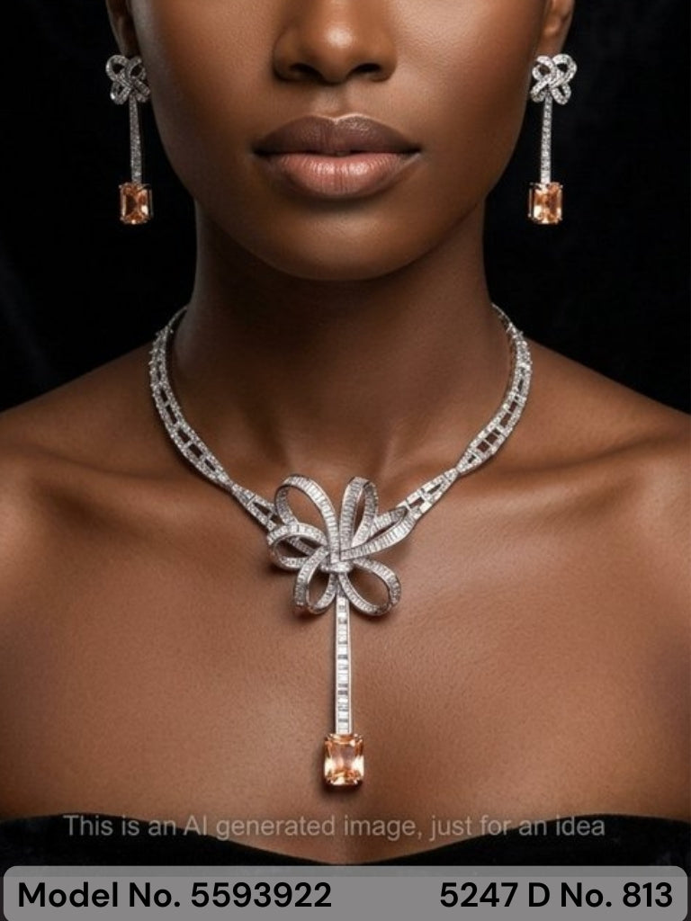 Original Zircon Necklace Set - Style 3 - Amaara World