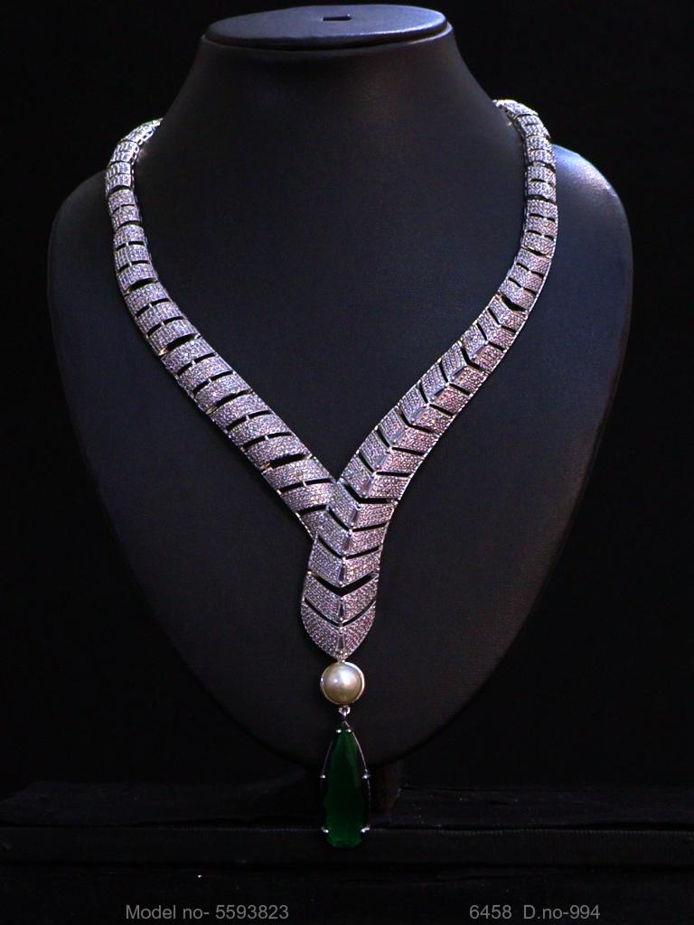 Traditional Cz Jewelry Sets - View 2 - Amaara World