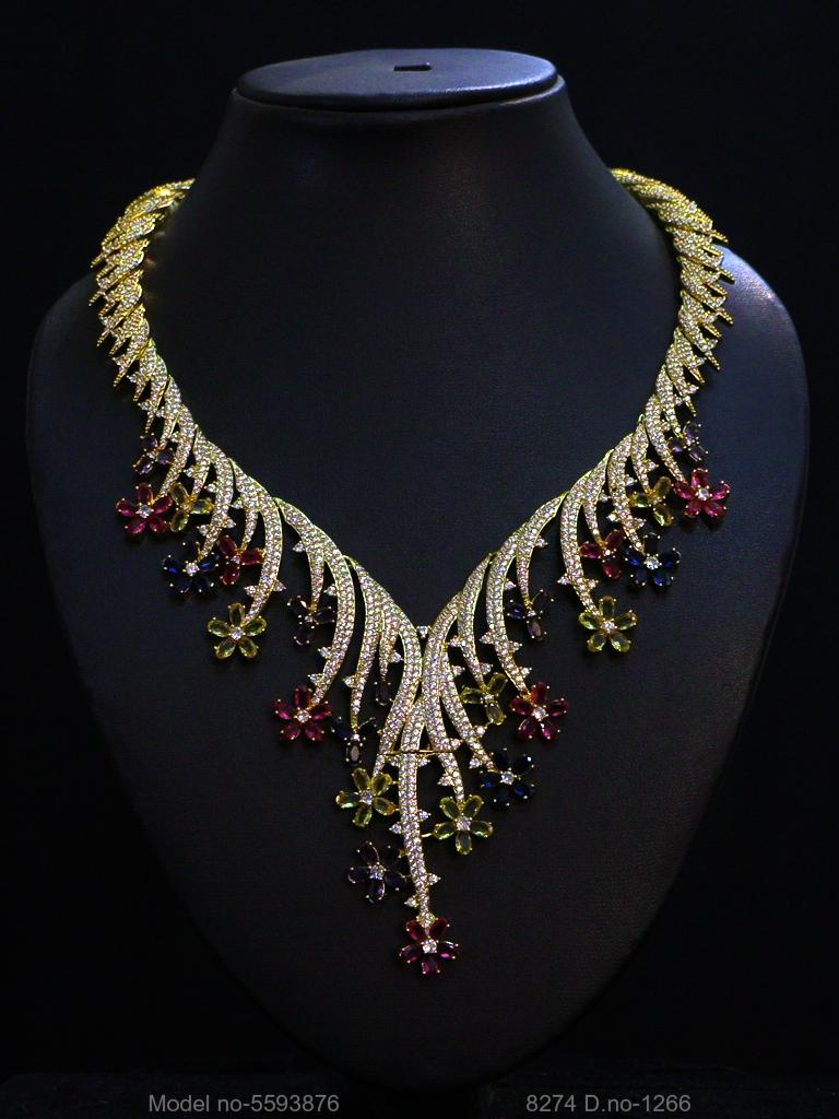 Original Zircon Necklace Set - View 2 - Amaara World
