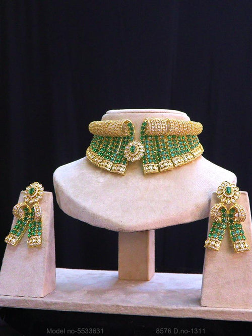 Articfical Diamond AD Necklace Set