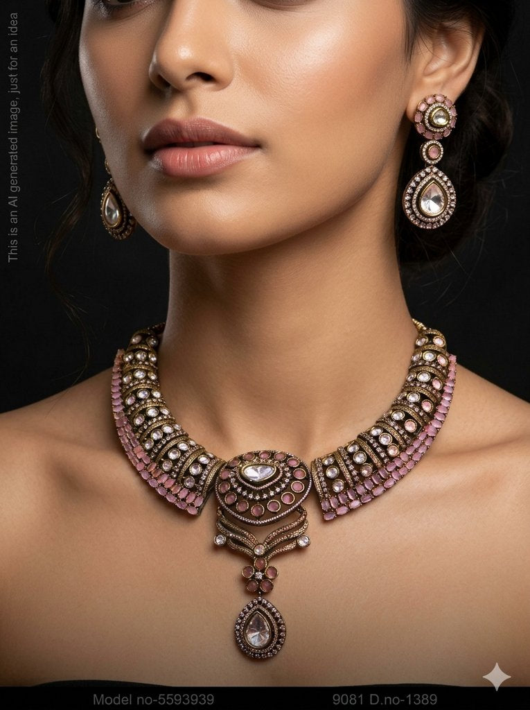 Statement American Diamond Set - Style 2 - Amaara World