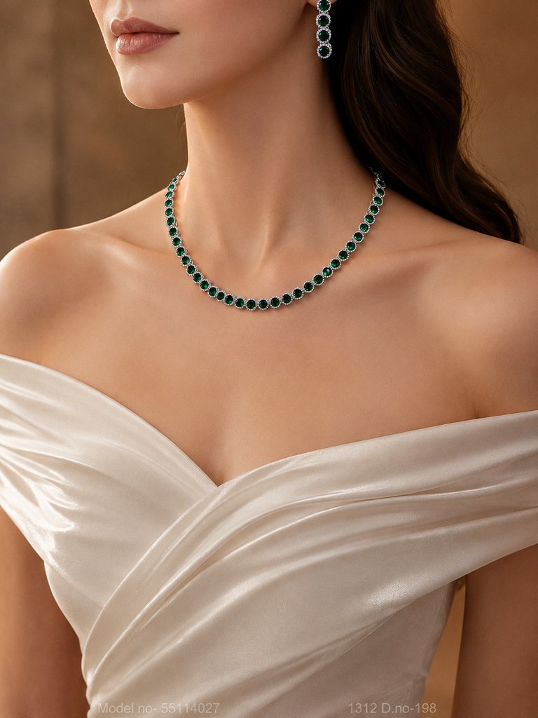 Cz Jewelry Set | Classic Pattern - Style 2 - Amaara World