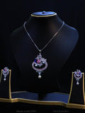 American Diamond Pendant Set - Style 1 - Amaara World