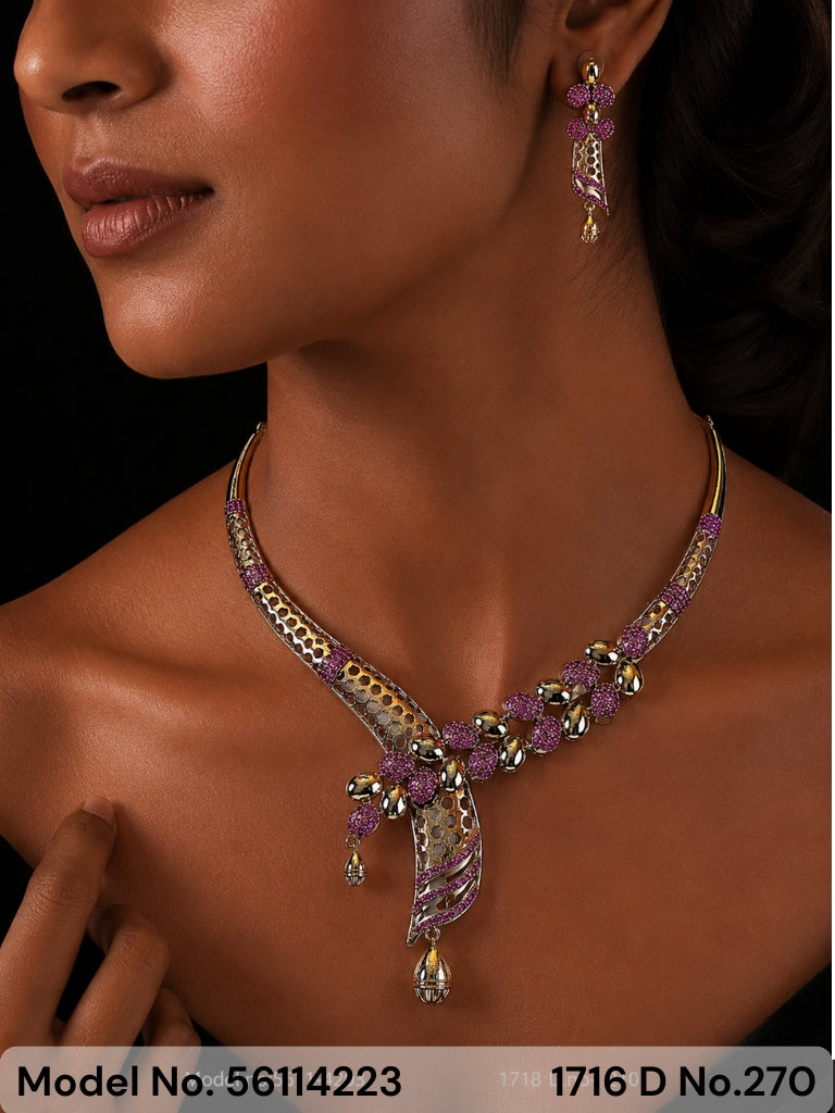 Cz Jewelry Set | Classic Pattern - Style 10 - Amaara World