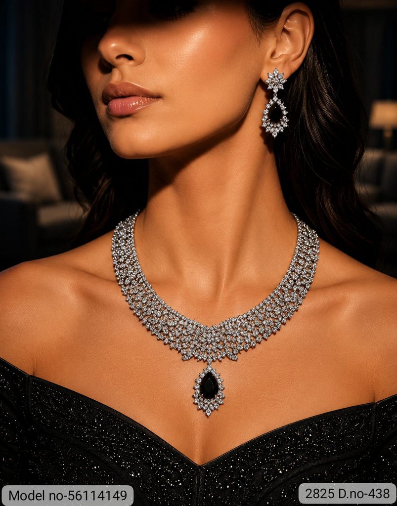 American Diamond Necklace Set | Wonderful Gift Item - Style 6 - Amaara World