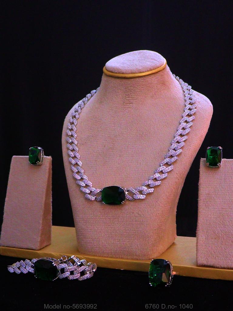 Original Cz Traditional Necklace - Style 3 - Amaara World