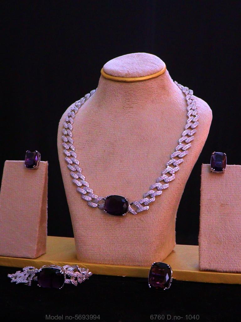 Original Cz Traditional Necklace - Style 5 - Amaara World