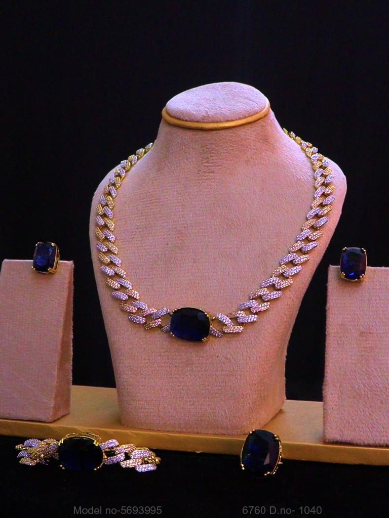 Original Cz Traditional Necklace - Style 6 - Amaara World