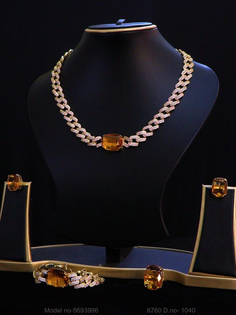 Original Cz Traditional Necklace - Style 7 - Amaara World