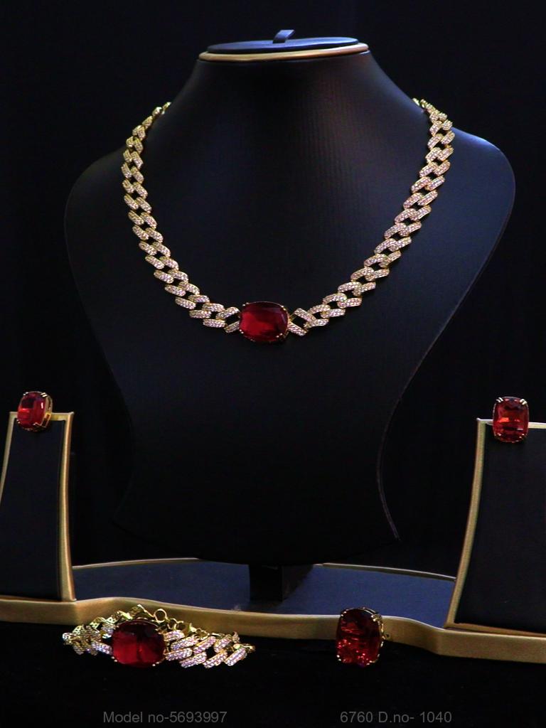 Original Cz Traditional Necklace - Style 8 - Amaara World