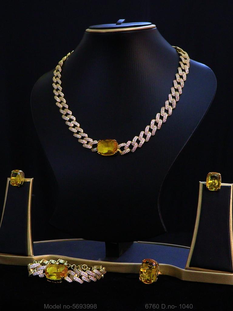 Original Cz Traditional Necklace - Style 9 - Amaara World