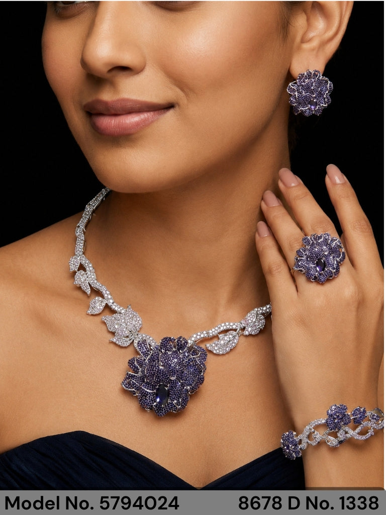 Handmade Traditional Masterpiece Zircon Jewelry Set - Amaara World
