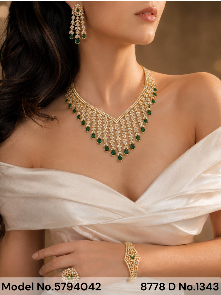 Gift Necklace Set in CZ - Amaara World