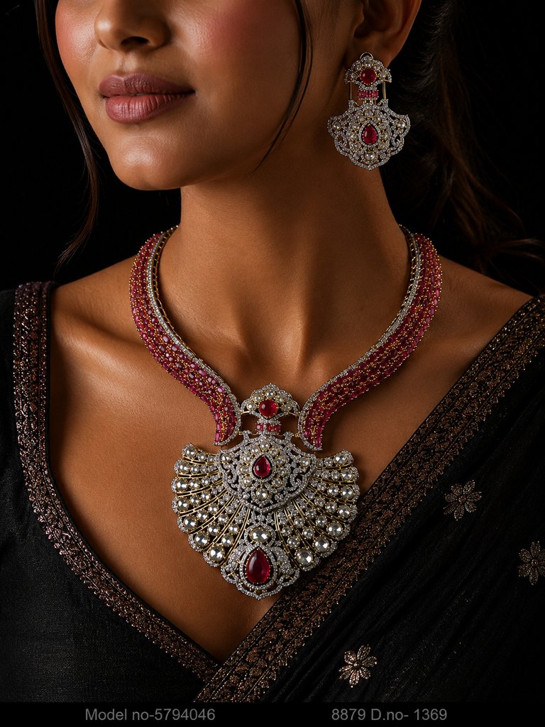 Original Zircon Necklace Set - Style 3 - Amaara World