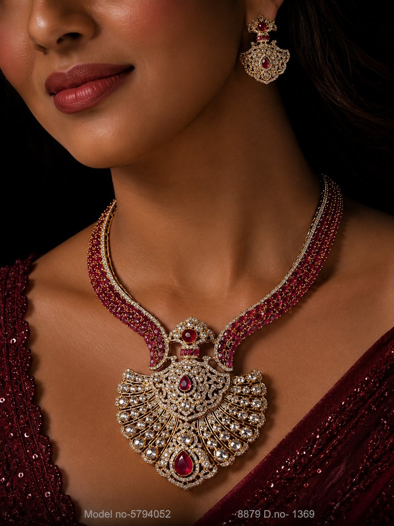 Original Zircon Necklace Set - Style 9 - Amaara World
