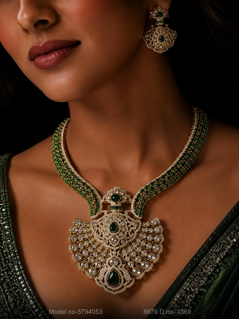 Original Zircon Necklace Set - Style 10 - Amaara World