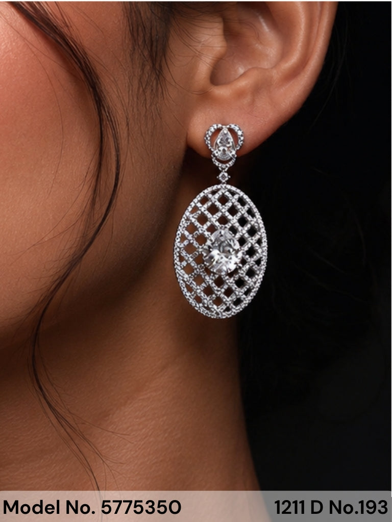 Diamond Replica Long Earrings - Style 1 - Amaara World