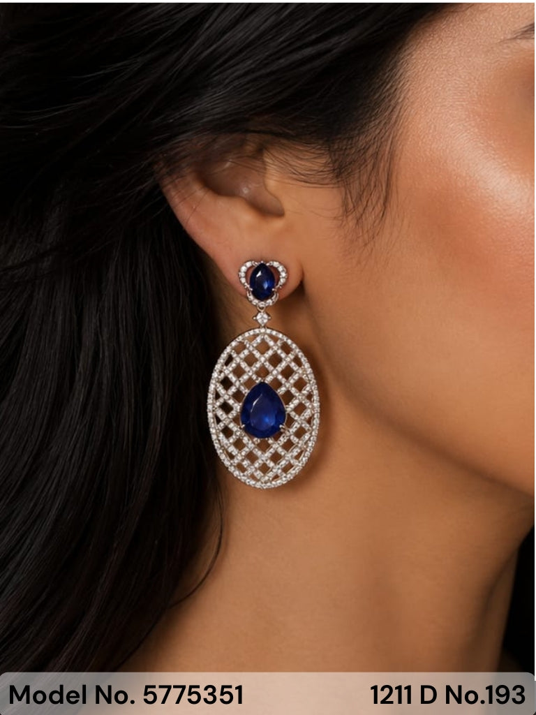Diamond Replica Long Earrings - Style 2 - Amaara World