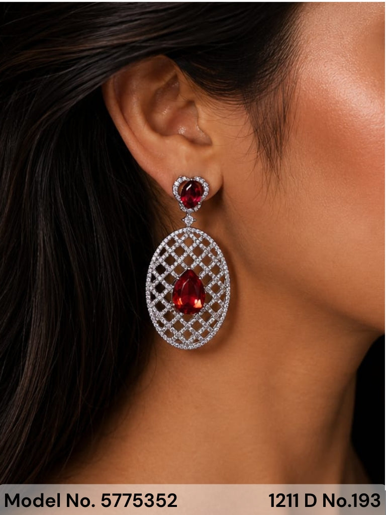 Diamond Replica Long Earrings - Style 3 - Amaara World