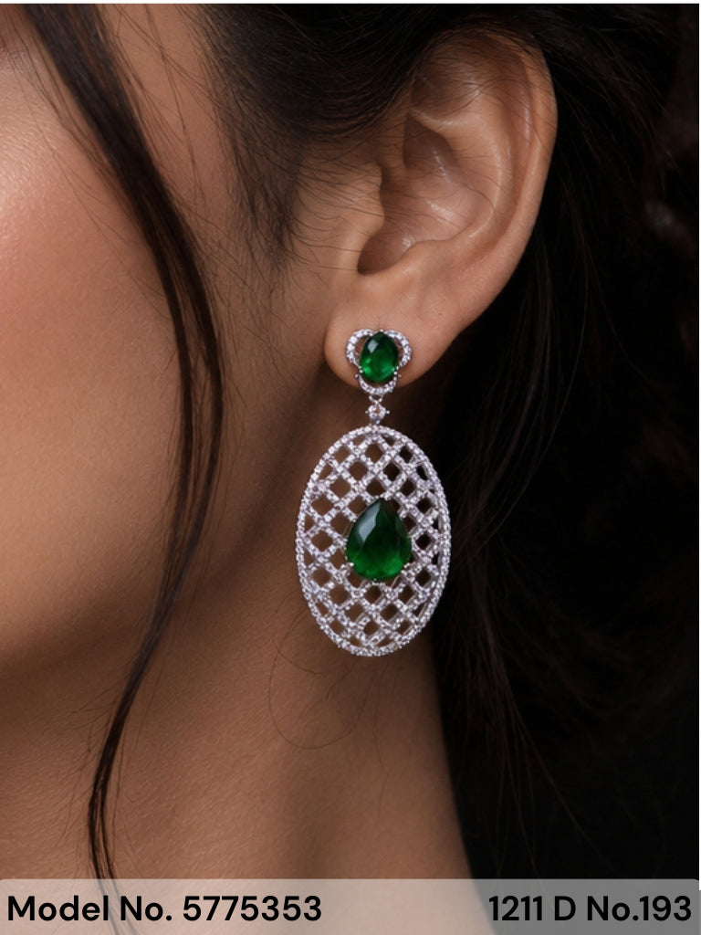 Diamond Replica Long Earrings - Style 4 - Amaara World