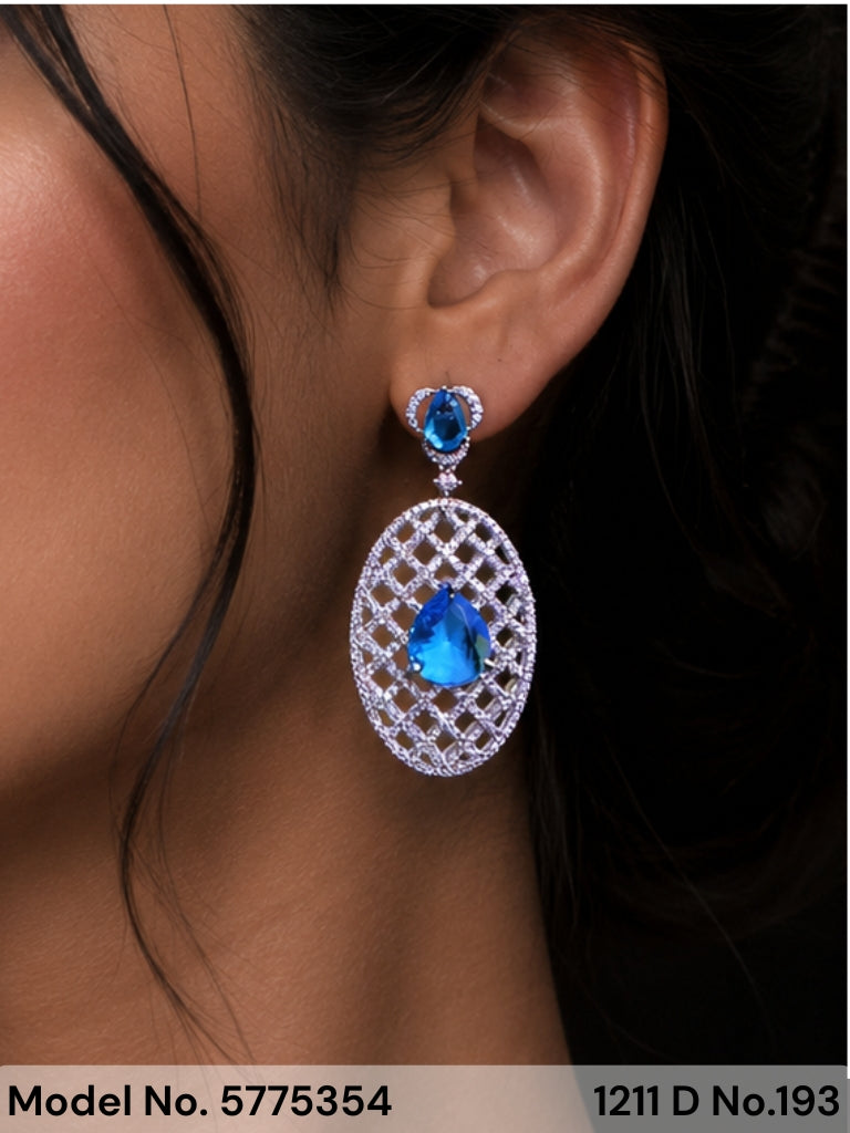 Diamond Replica Long Earrings - Style 5 - Amaara World