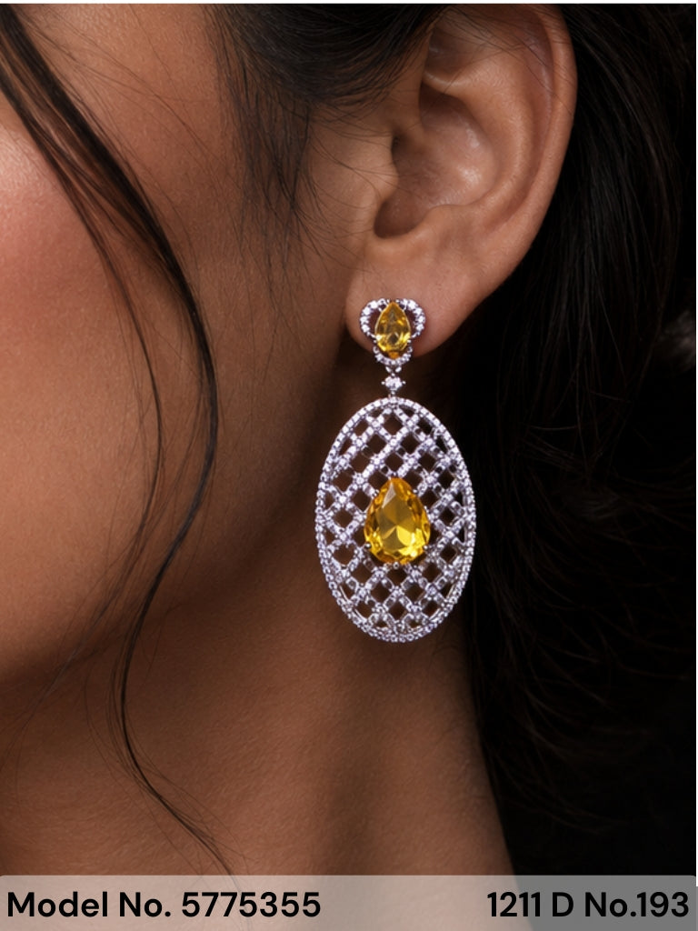 Diamond Replica Long Earrings - Style 6 - Amaara World