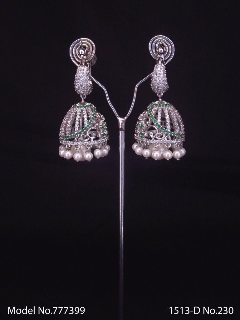 Original Zircon Long Earrings - Amaara World USA - SKU 777399
