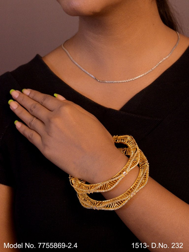 Royal Spark CZ Bangles - View 2 - Amaara World