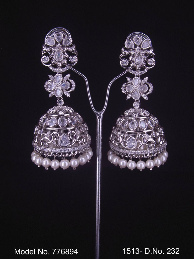 Statement Earrings with AD stones - Style 1 - Amaara World