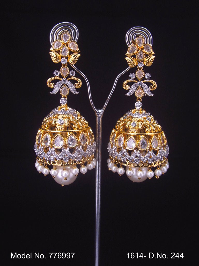 Designer Handmade Cz Earrings - Amaara World USA - SKU 776997