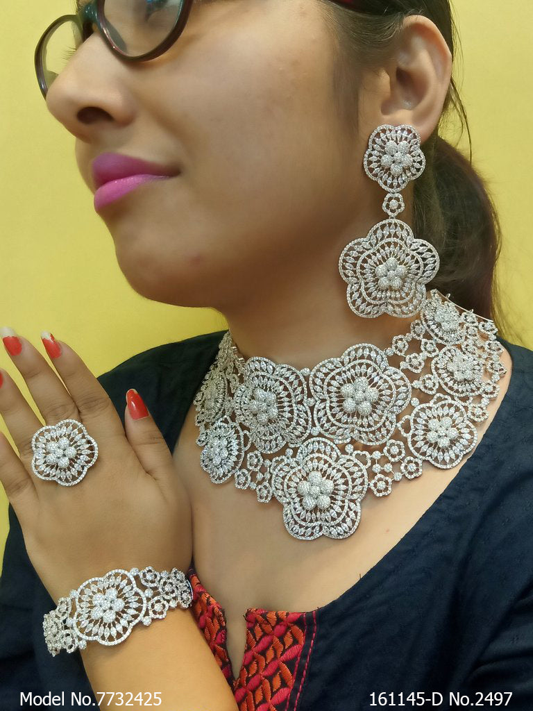 Real Zircon Fashion Jewelry Set - Amaara World USA - SKU 7732425
