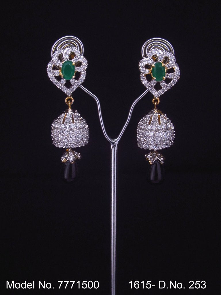 Earrings made of Cubic Zircons - Amaara World USA - SKU 7771500