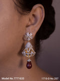 Cz Designer Long Earrings