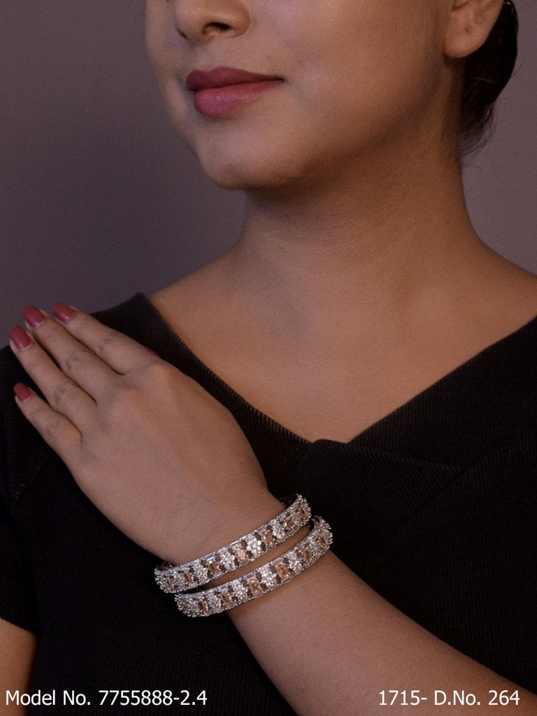 Shine Wave Bangles - View 2 - Amaara World