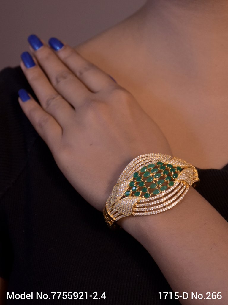 Crown Glow CZ Bangles - View 2 - Amaara World