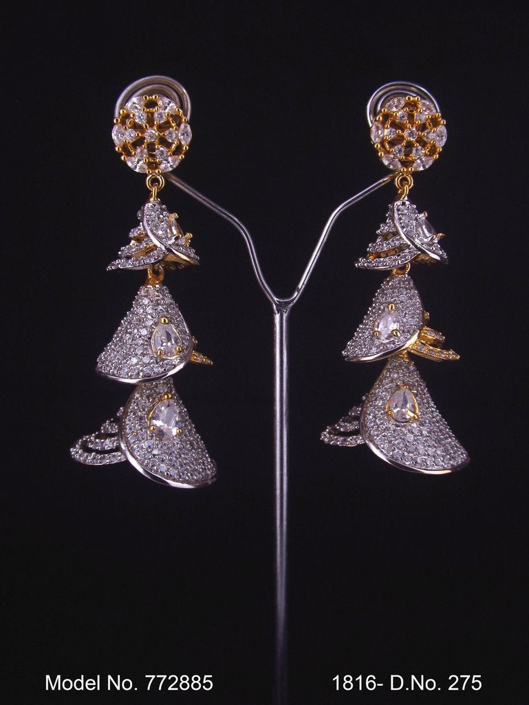 Imitation Jewelry | Cz Earrings - Style 1 - Amaara World
