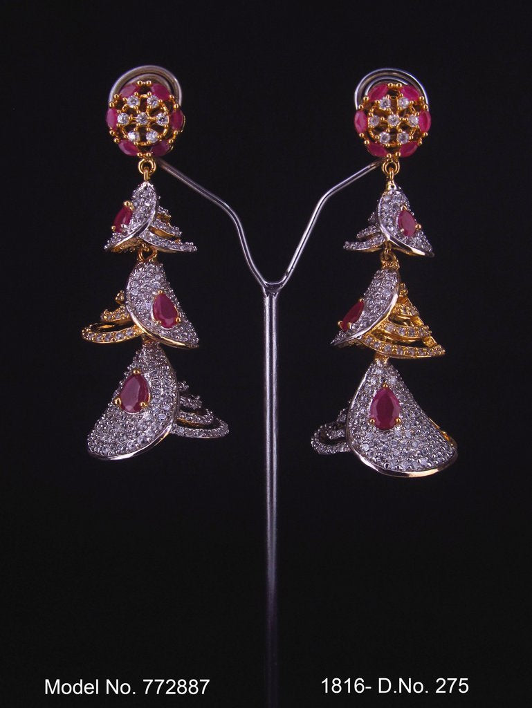 Imitation Jewelry | Cz Earrings - Style 2 - Amaara World