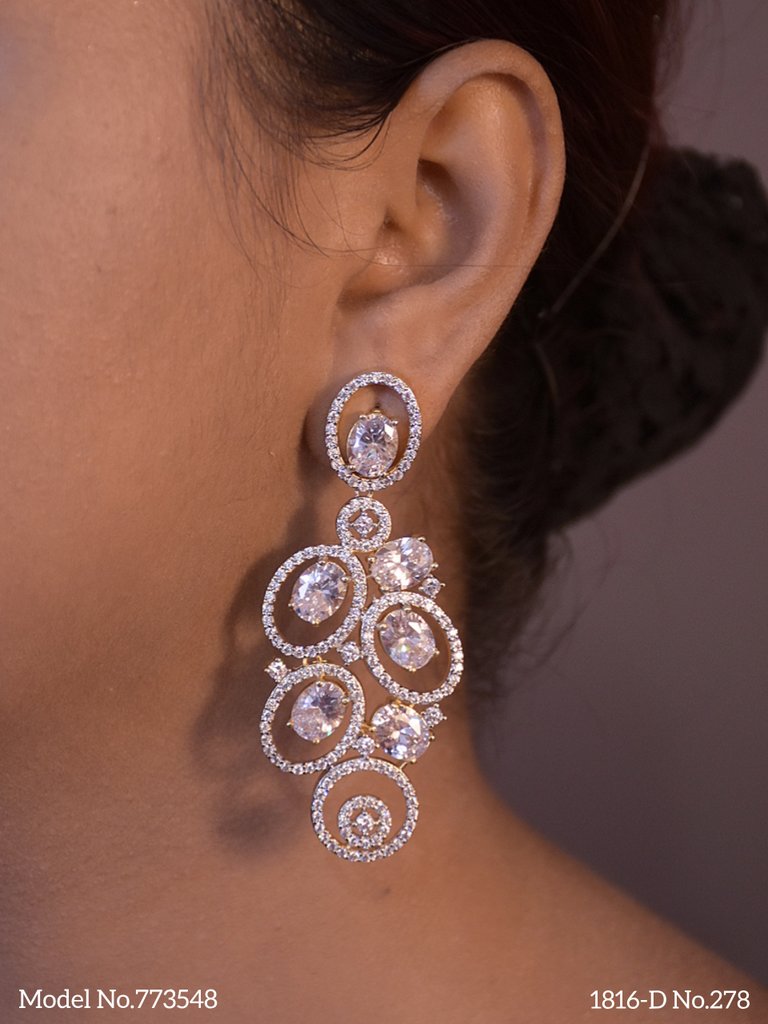 Artificial Diamond | Cz Earrings - Amaara World USA - SKU 773548