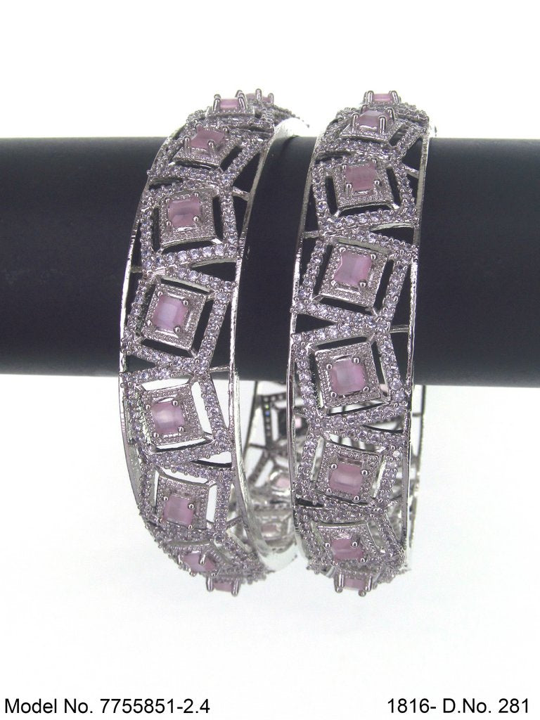 Golden Spark CZ Bangles - Amaara World USA - SKU 7755851