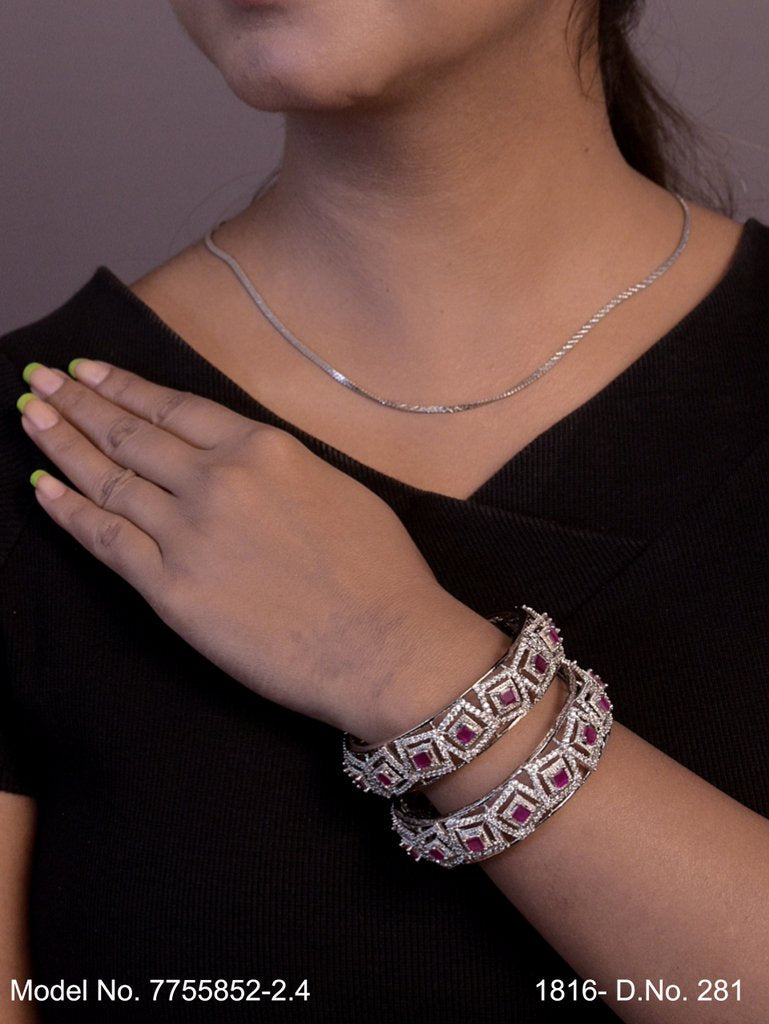 Diamond Glow Bangles - View 2 - Amaara World
